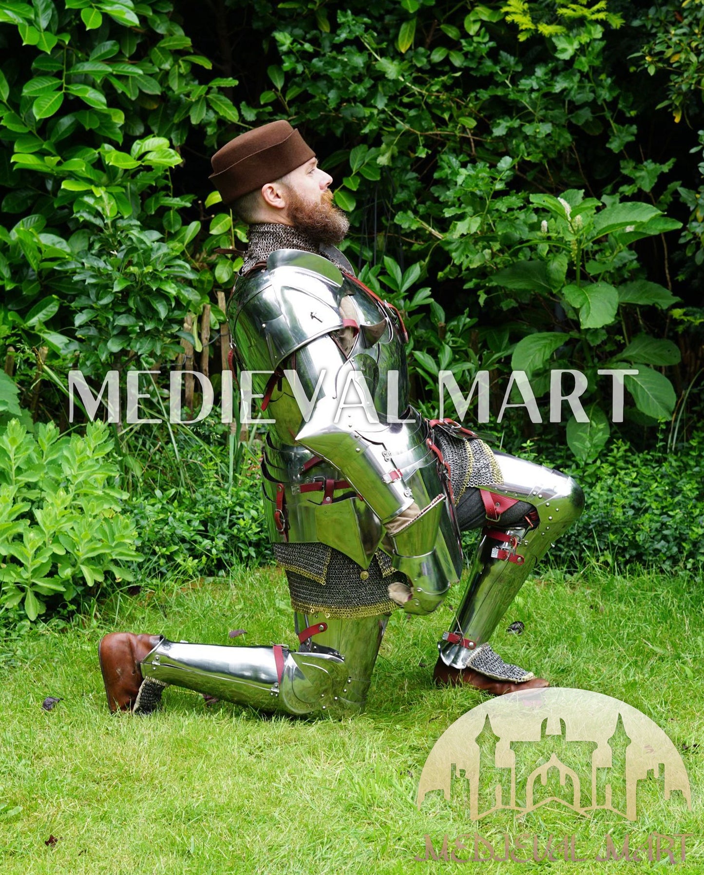 MEDIEVALMART FR Armure Médiévale de l’Empire Romain Kastenbrust – Armure Complète en Plaques avec Épée Alexander (ROA 1332)