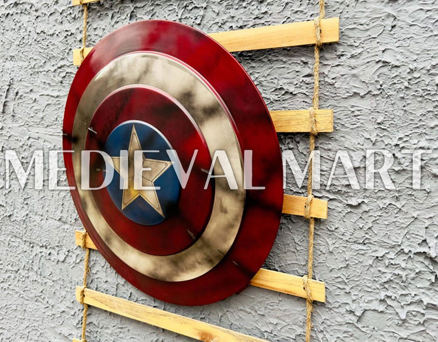 MEDIEVALMART FR Bouclier Viking Iconique Jarl Borg à Pointes en Fer – Bouclier Viking Battleworn | Cadeau pour Papa