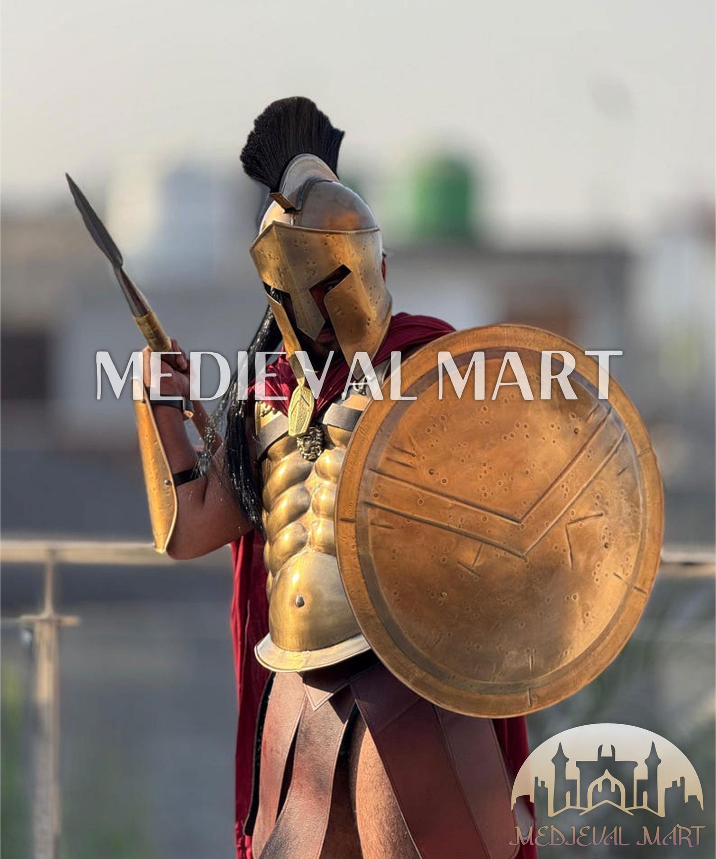 MEDIEVALMART FR Armure Médiévale de l’Empire Romain Kastenbrust – Armure Complète en Plaques avec Épée Alexander (ROA 1332)