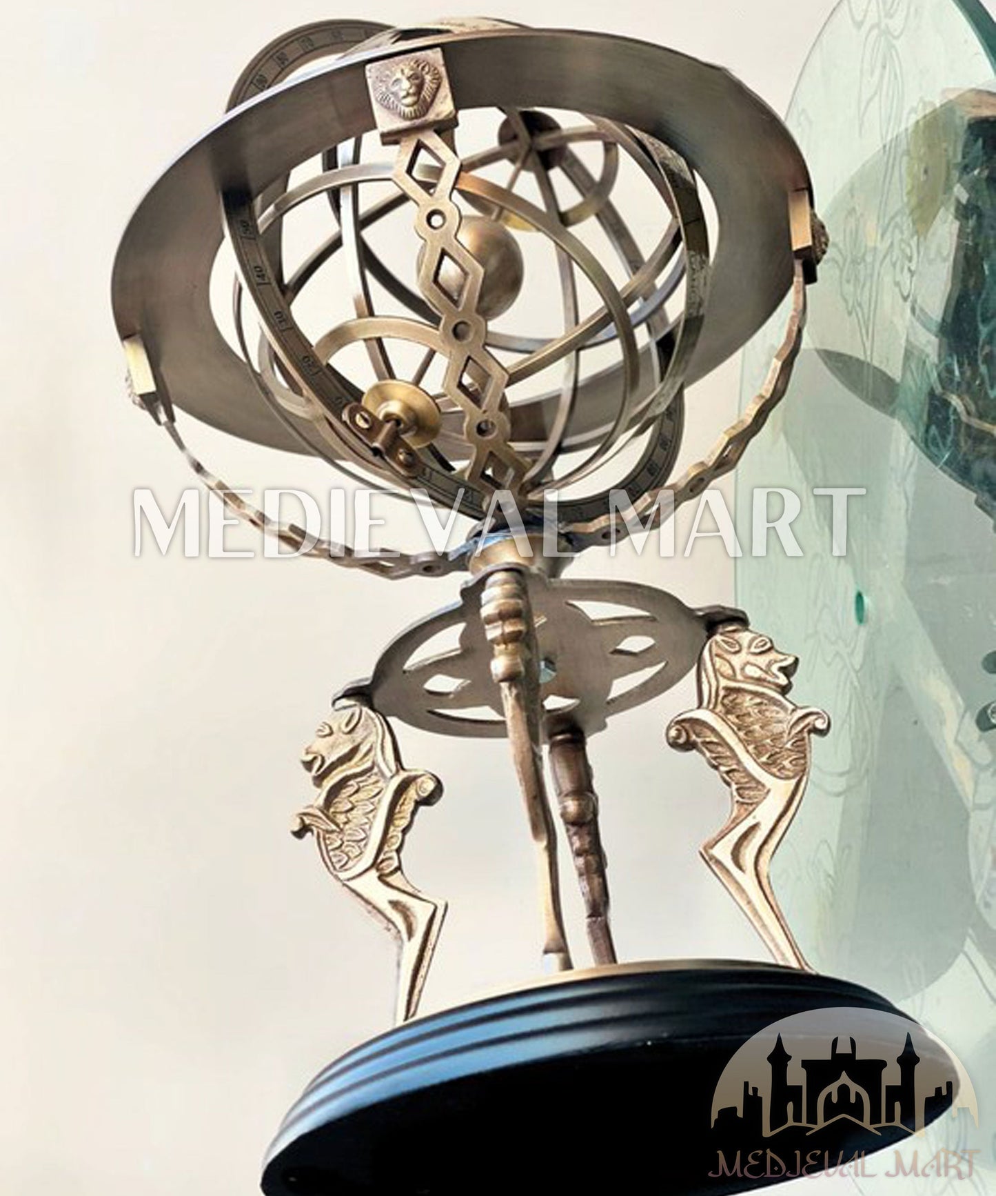 MEDIEVALMART FR Longue-Vue Nautique Antique 50X en Laiton – Télescope Portable de 18" pour Décoration Nautique