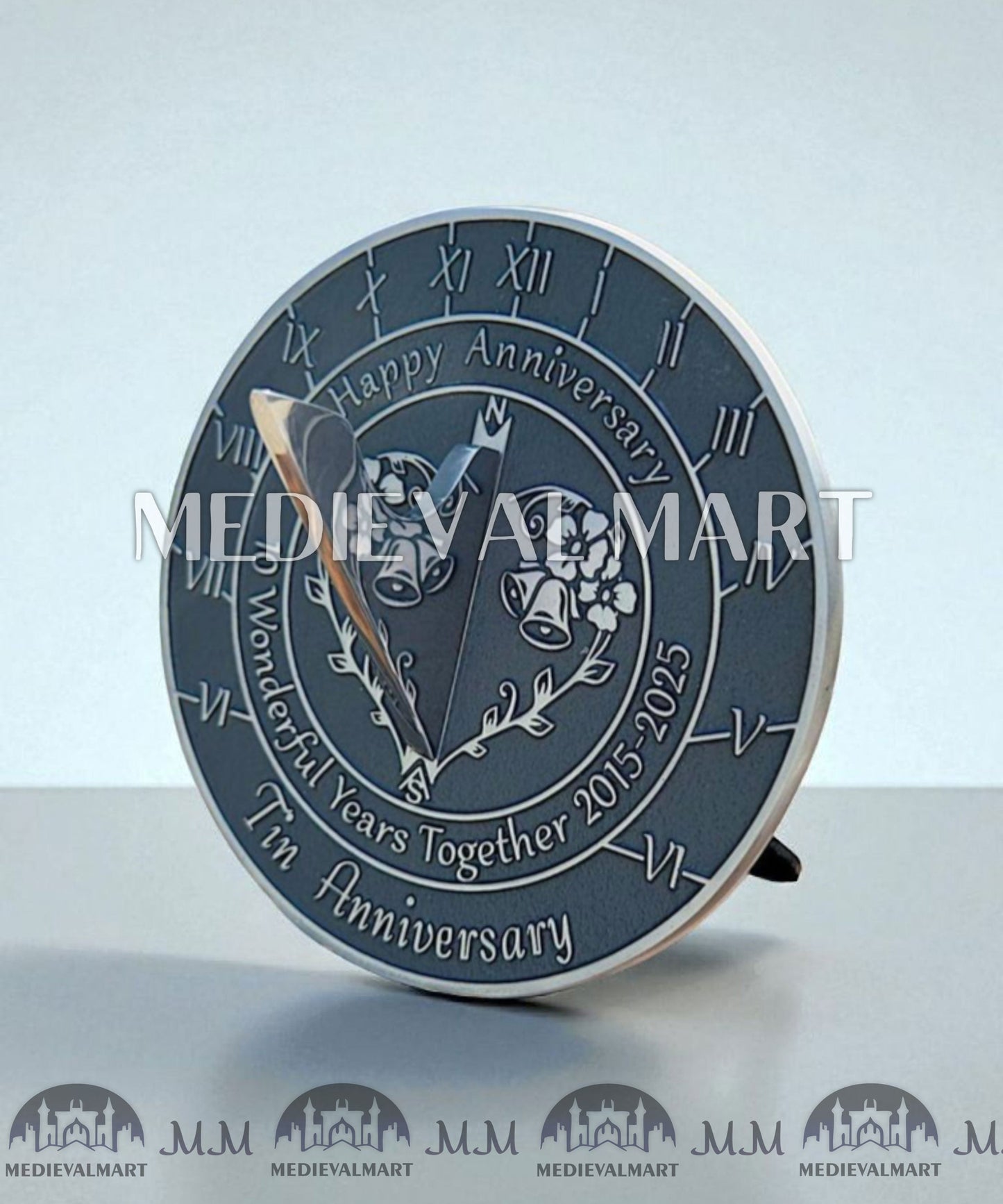 MEDIEVALMART FR Bouclier Viking Iconique Valhalla Noir/Gris – Ivar le Désossé avec Pointes en Fer | Cadeau pour Papa