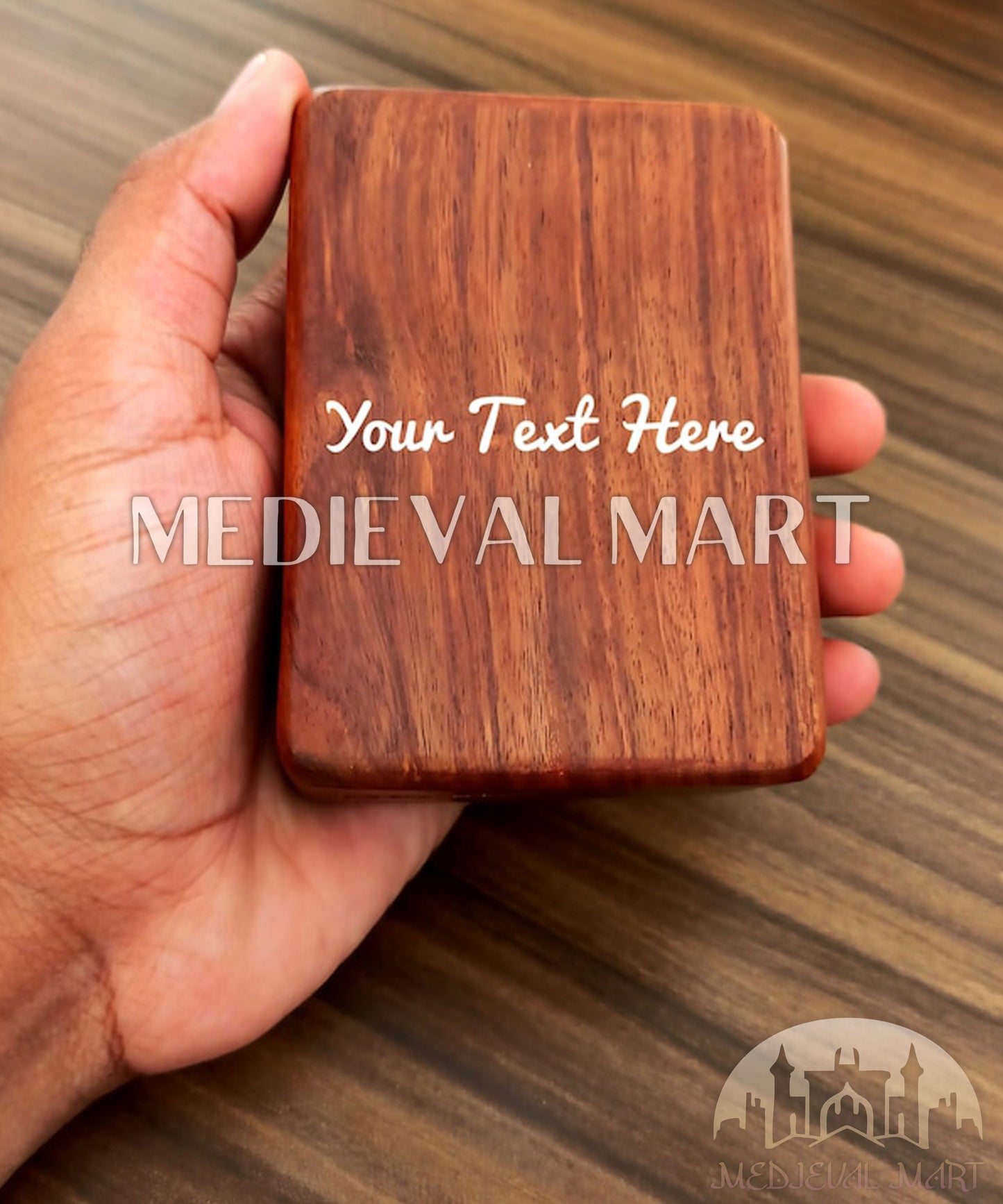 MEDIEVALMART FR Boussole Nautique Vintage Trip Gear en Laiton – Finition Or Brillant avec Base en Bois | Cadeau pour Maman