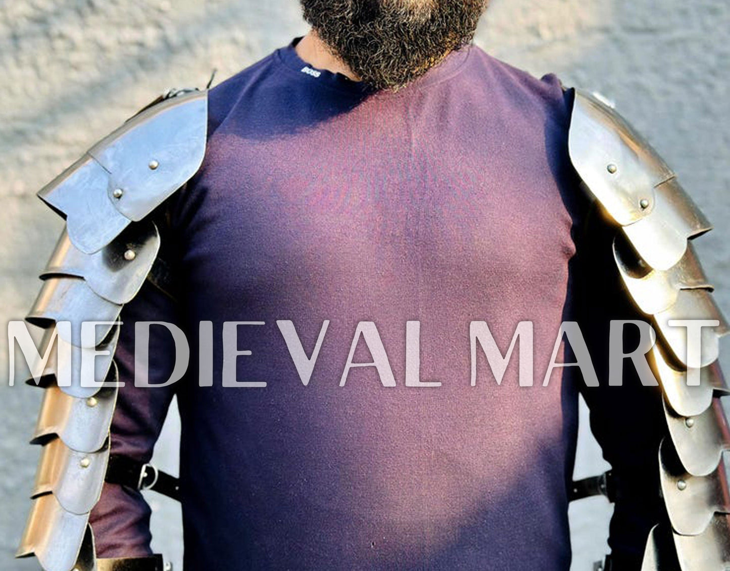 MEDIEVALMART FR Ensemble Exclusif De Gantelets Noirs Inspirés De Sauron Witcher LOTR Avec Décor Doré