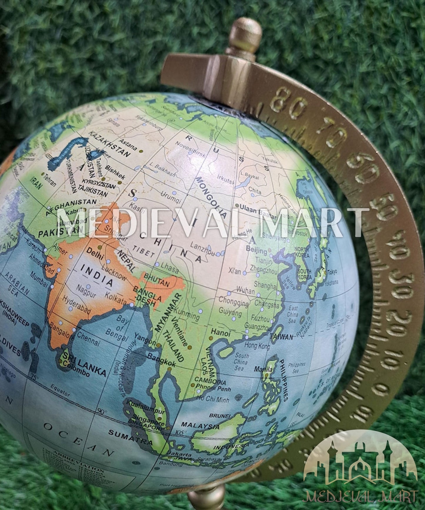 MEDIEVALMART FR Longue-Vue Nautique Antique 50X en Laiton – Télescope Portable de 18" pour Décoration Nautique