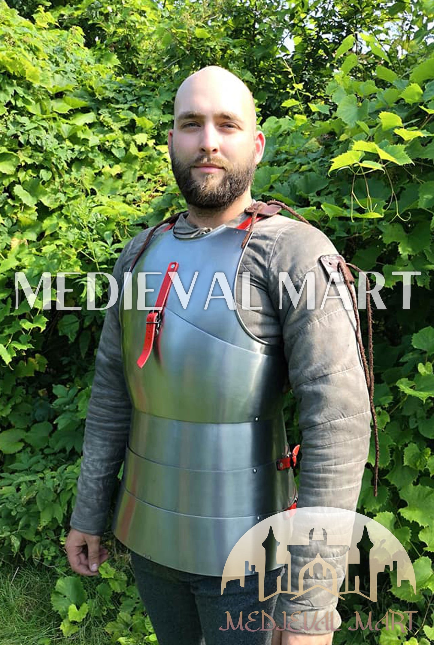 MEDIEVALMART FR Armure Médiévale de l’Empire Romain Kastenbrust – Armure Complète en Plaques avec Épée Alexander (ROA 1332)