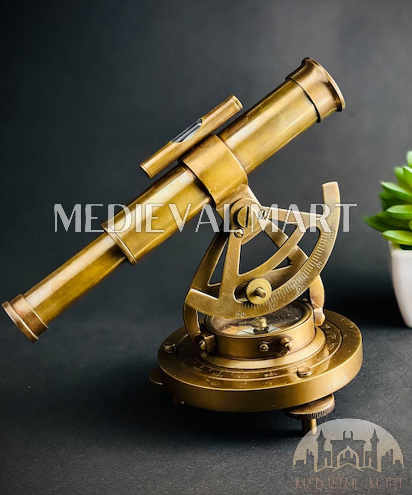 MEDIEVALMART FR Longue-Vue Nautique Antique 50X en Laiton – Télescope Portable de 18" pour Décoration Nautique