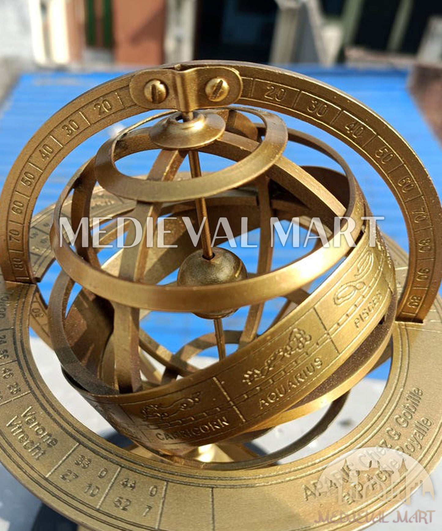 MEDIEVALMART FR Longue-Vue Nautique Antique 50X en Laiton – Télescope Portable de 18" pour Décoration Nautique