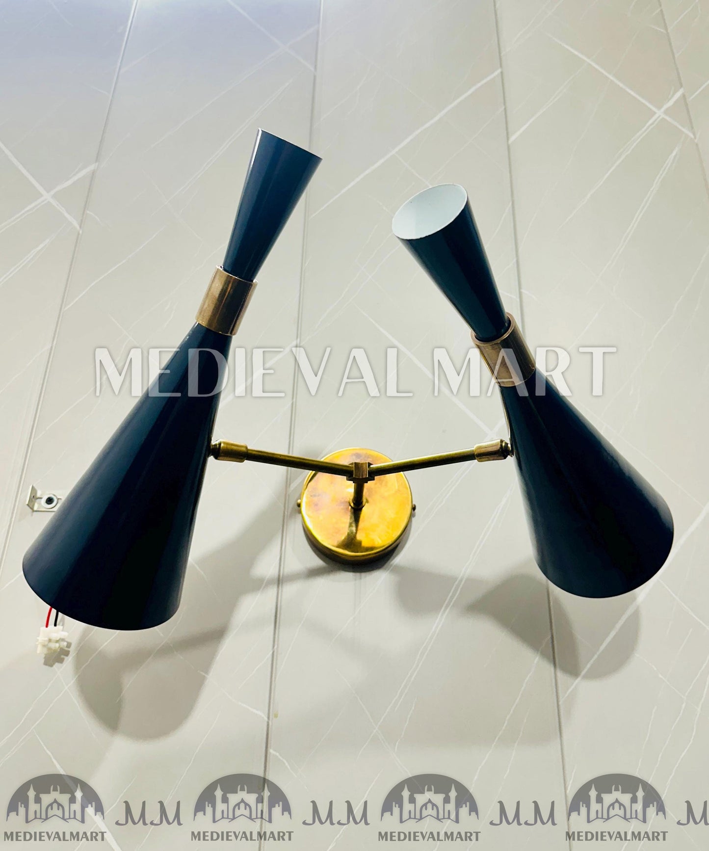 MEDIEVALMART FR Applique Murale en Laiton Fabriquée à la Main : Luminaire