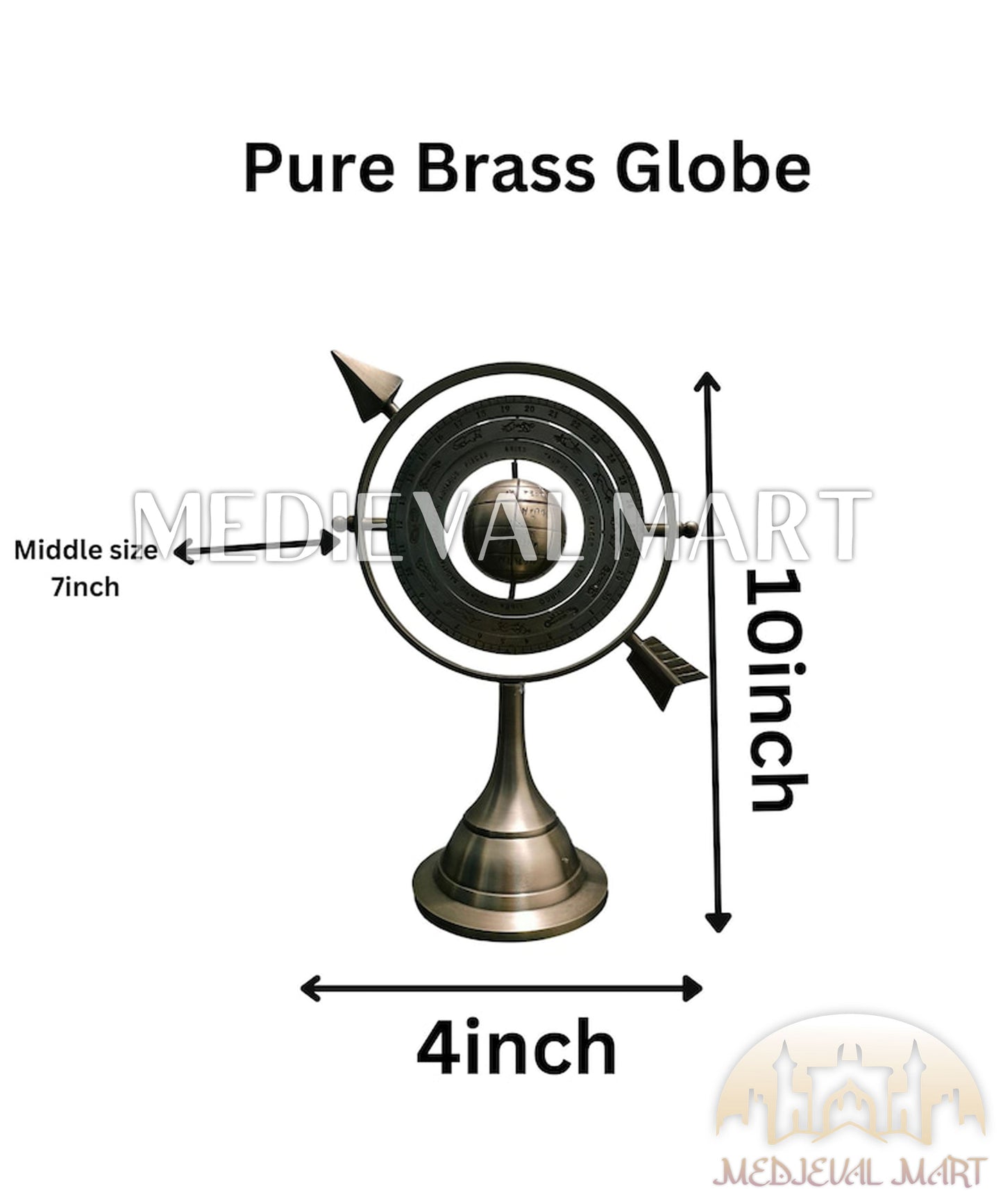 MEDIEVALMART FR Longue-Vue Nautique Antique 50X en Laiton – Télescope Portable de 18" pour Décoration Nautique