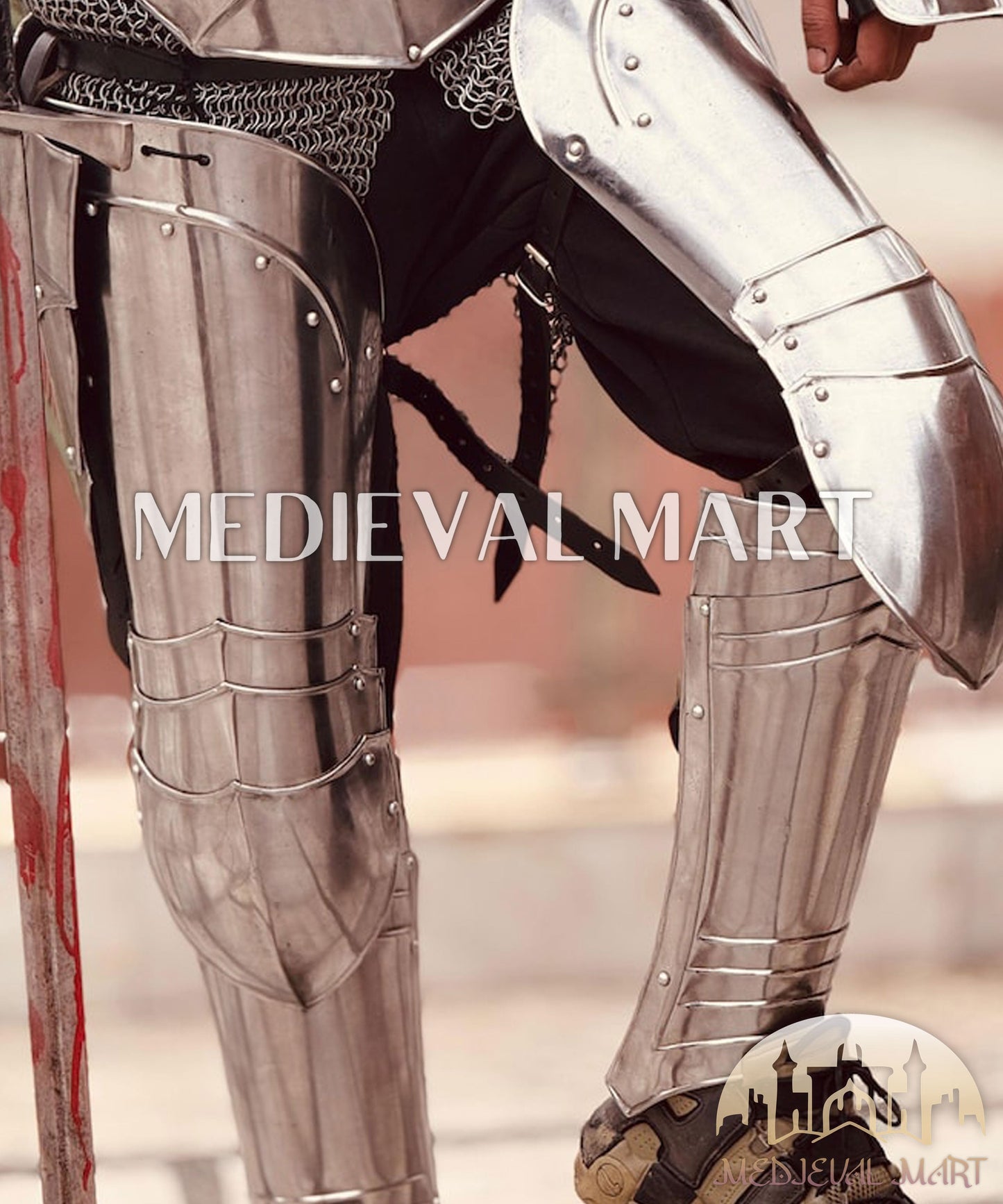 MEDIEVALMART FR Armure Médiévale de l’Empire Romain Kastenbrust – Armure Complète en Plaques avec Épée Alexander (ROA 1332)