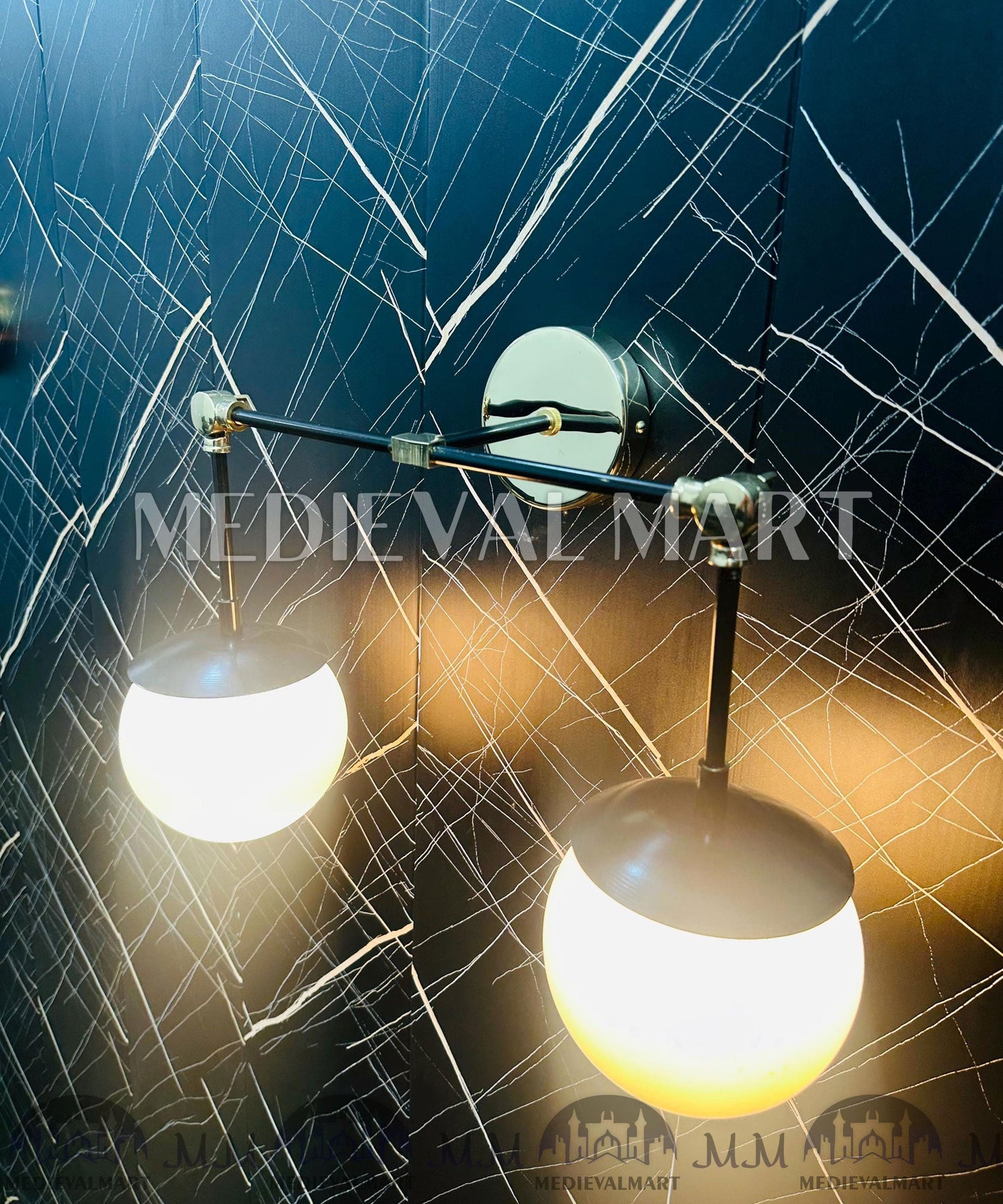 MEDIEVALMART FR Applique Murale en Laiton Fabriquée à la Main : Luminaire