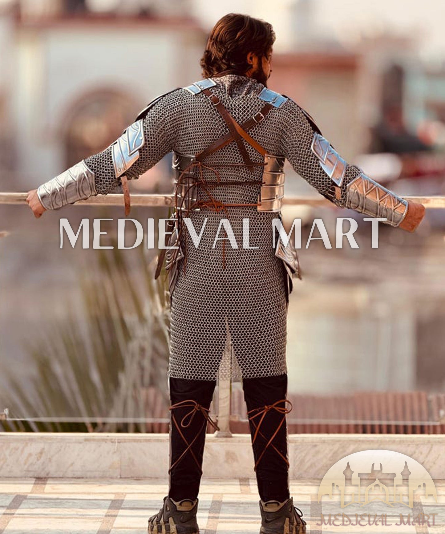 MEDIEVALMART FR Armure Médiévale de l’Empire Romain Kastenbrust – Armure Complète en Plaques avec Épée Alexander (ROA 1332)