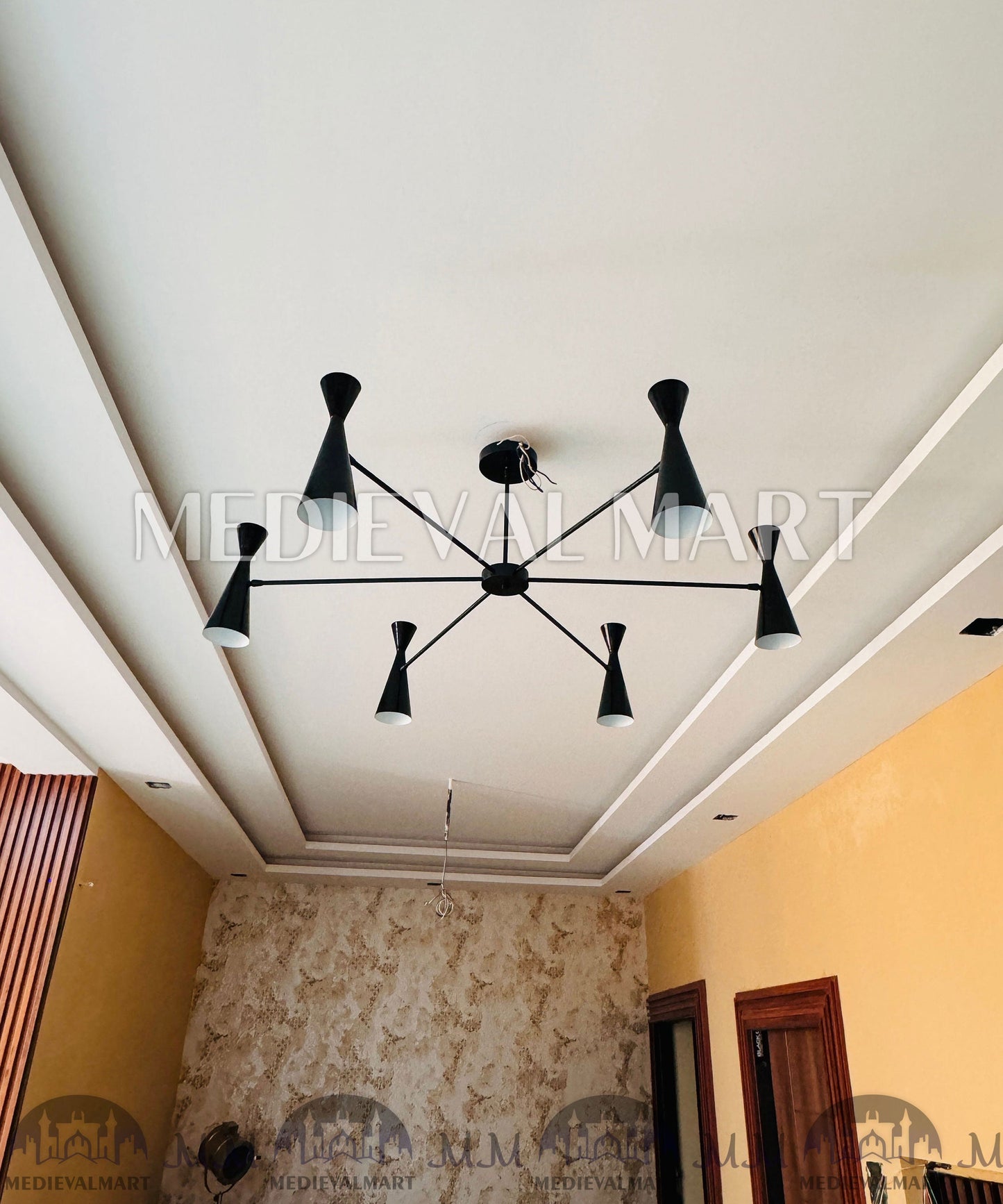 MEDIEVALMART FR Ensemble De Gantelets Dorés Inspirés De Sauron Witcher LOTR Avec Étoile Bleue – Gants D’Armure Cosplay