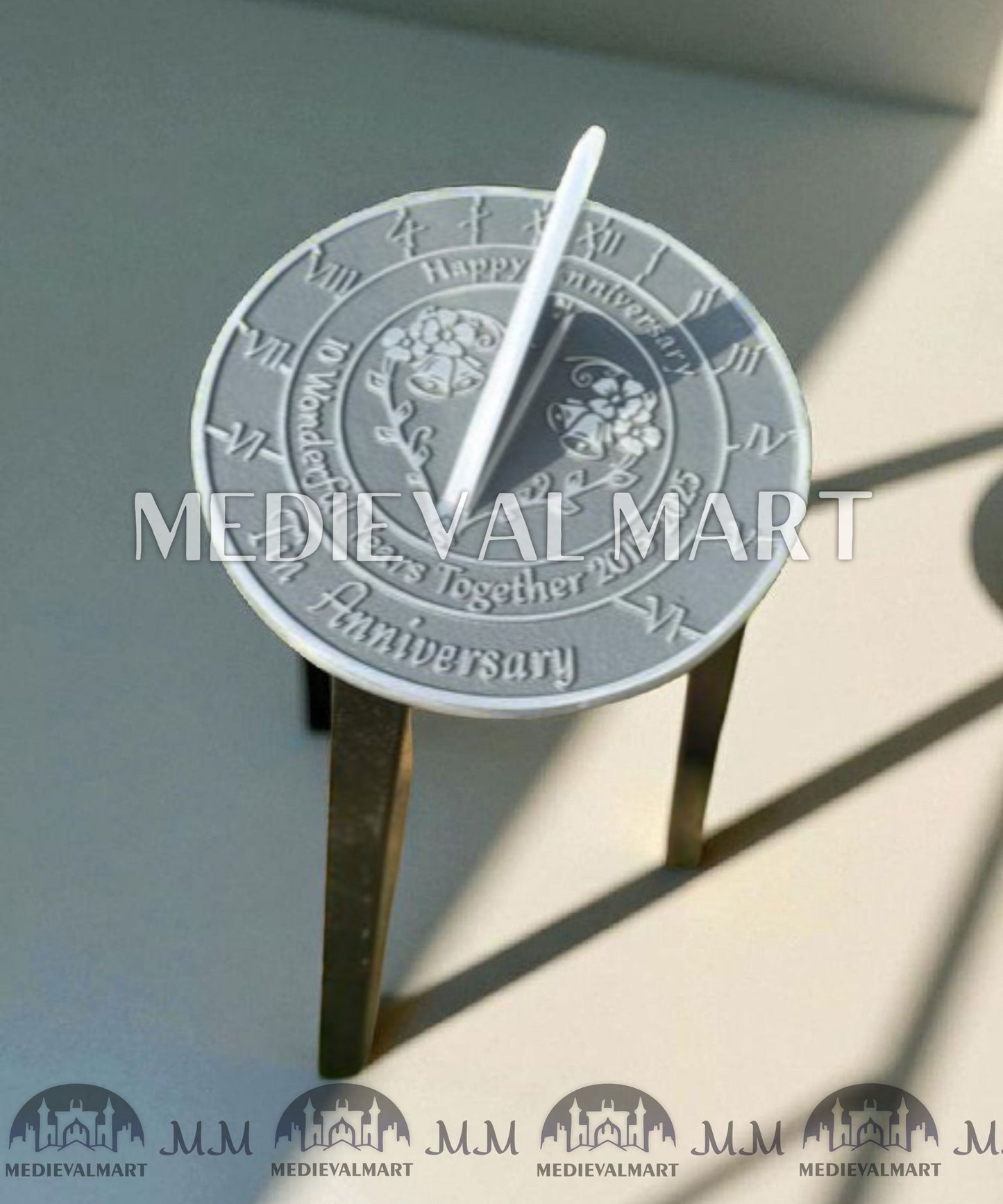 MEDIEVALMART FR Bouclier Viking Iconique Valhalla Noir/Gris – Ivar le Désossé avec Pointes en Fer | Cadeau pour Papa