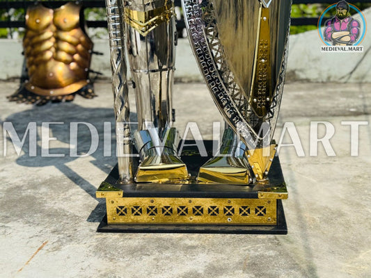 MEDIEVALMART FR Armure Médiévale de l’Empire Romain Kastenbrust – Armure Complète en Plaques avec Épée Alexander (ROA 1332)