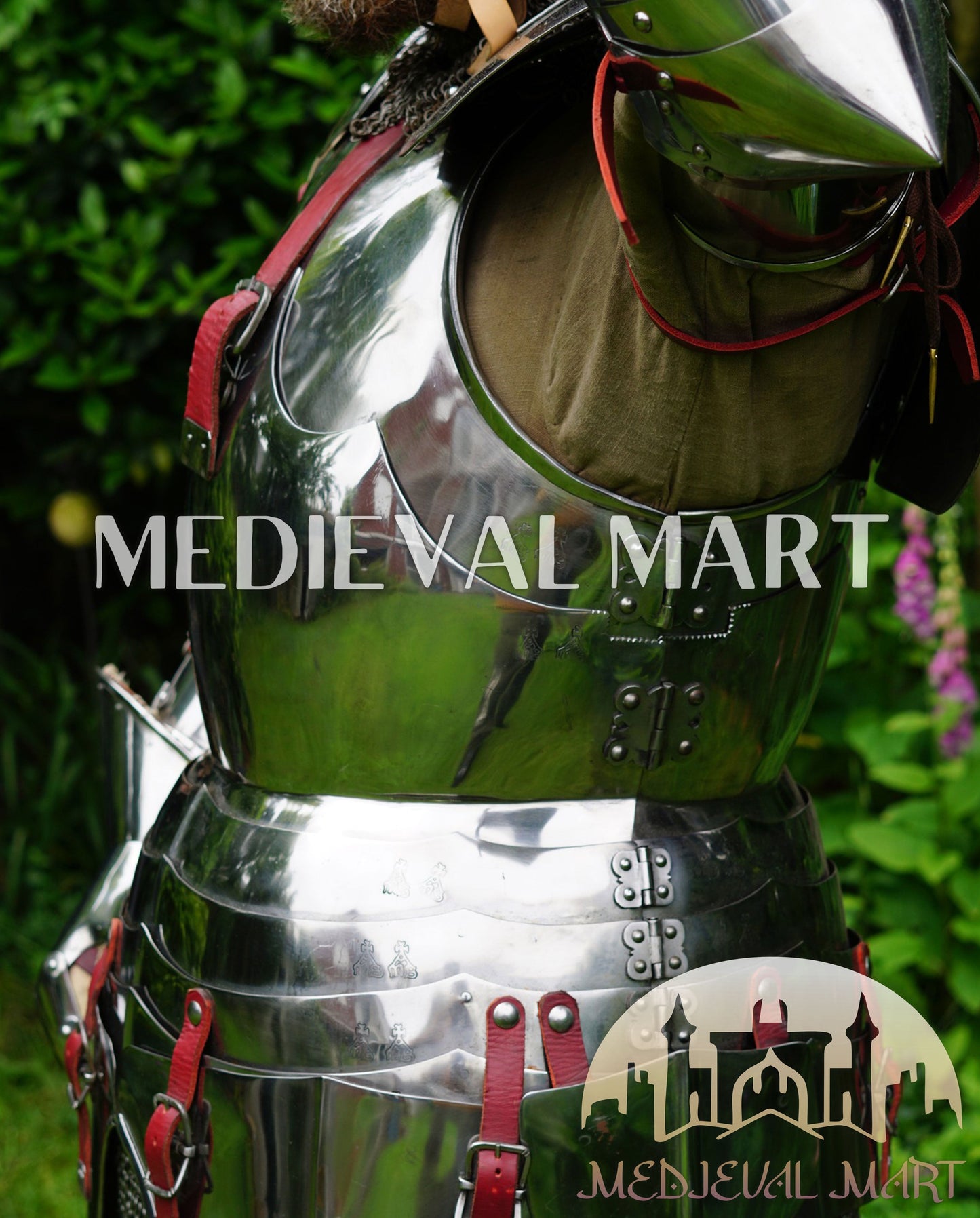 MEDIEVALMART FR Armure Médiévale de l’Empire Romain Kastenbrust – Armure Complète en Plaques avec Épée Alexander (ROA 1332)
