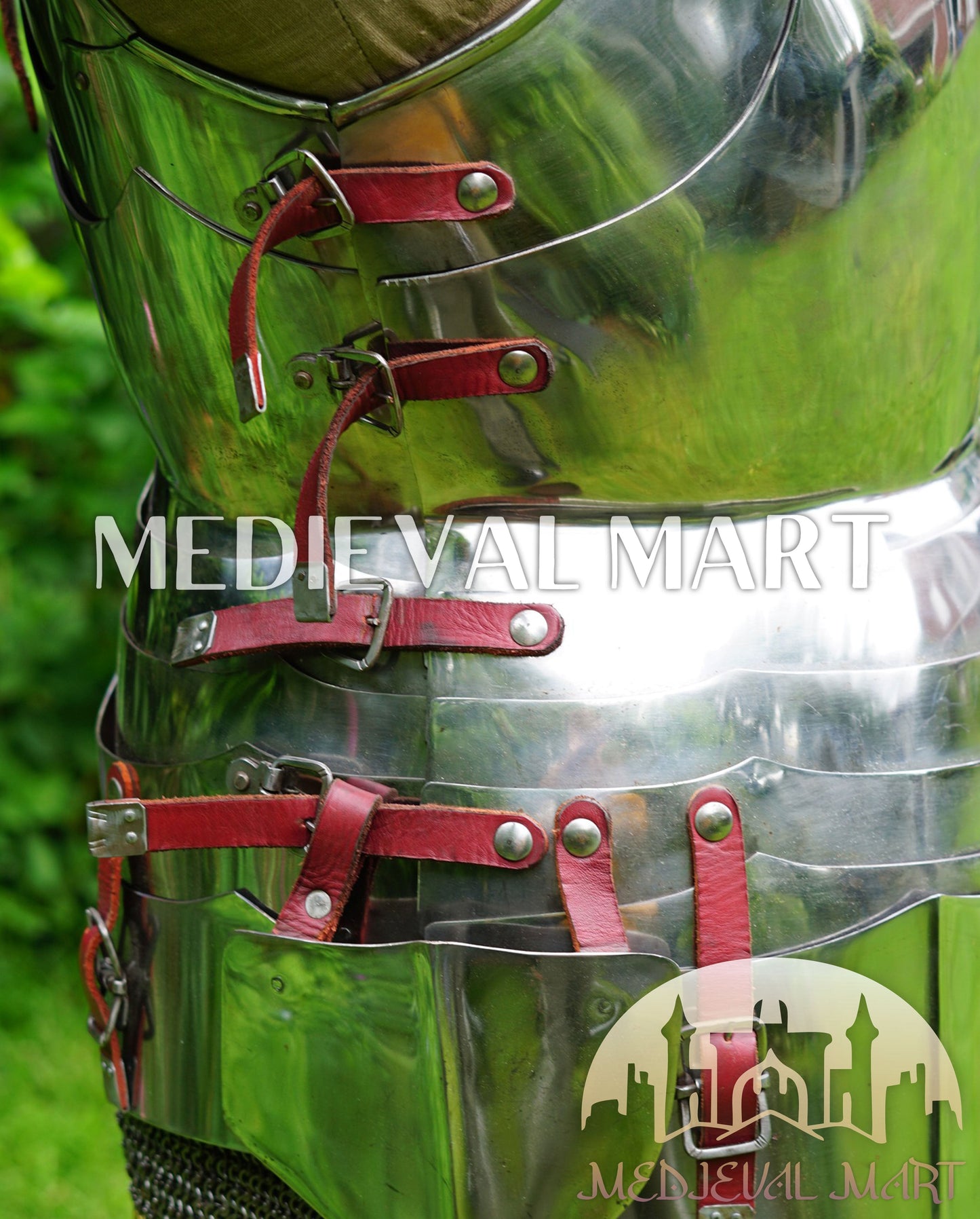 MEDIEVALMART FR Armure Médiévale de l’Empire Romain Kastenbrust – Armure Complète en Plaques avec Épée Alexander (ROA 1332)